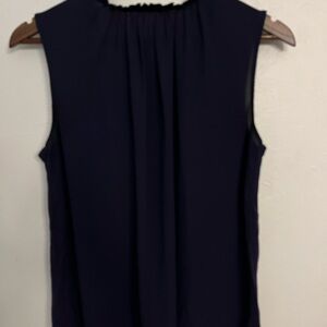 LOFT Dark Blue Sleeveless Blouse
